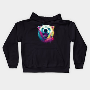 Polar Bear Smiling Kids Hoodie